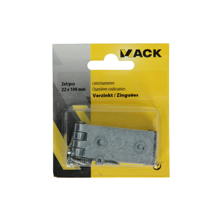 Load image into Gallery viewer, Mack 1013482 - 2 lintscharnieren verzinkt h 22 x b 100 mm | 5 stuks