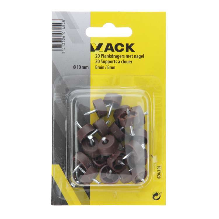 Load image into Gallery viewer, Mack 1017028 - 20 plankdragers met nagel bruin | 5 stuks
