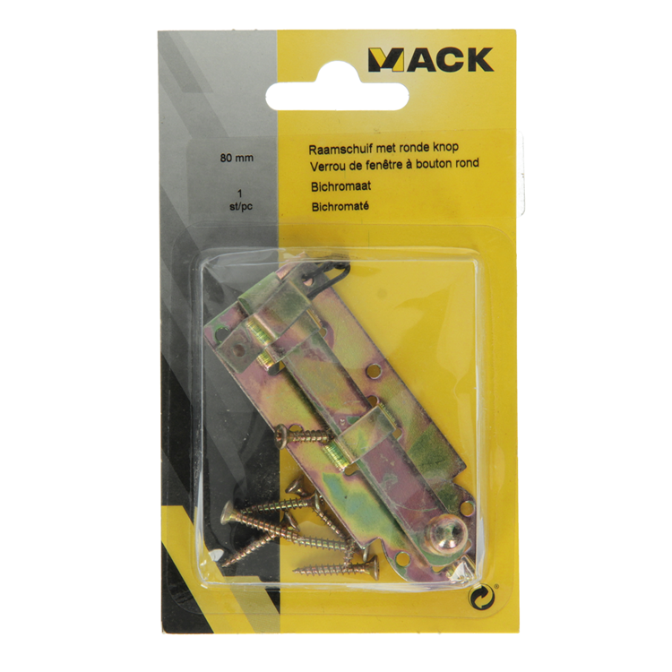 Load image into Gallery viewer, Mack 1014264 - raamschuif met ronde knop, bichromaat a 80 - b 20 mm | 5 stuks