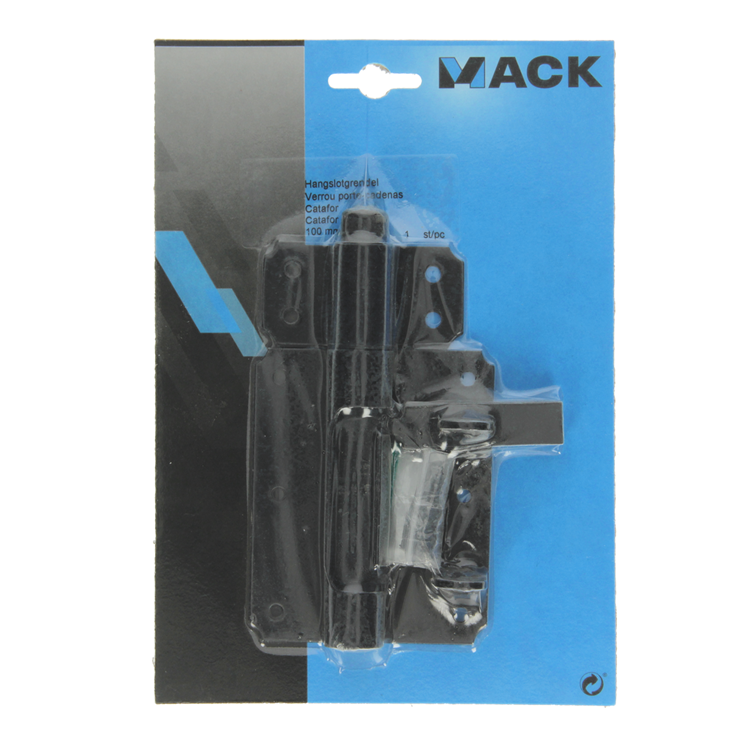 Load image into Gallery viewer, Mack 1013736 - 1 hangslotgrendel zwart 100mm | 5 stuks
