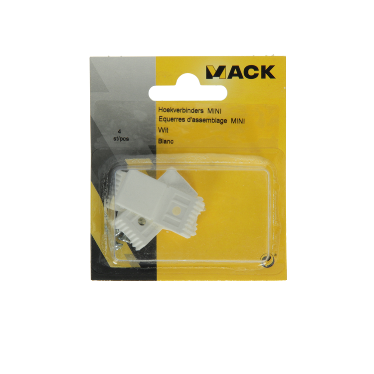 Load image into Gallery viewer, Mack 1013797 - 4 hoekverbinders mini wit | 5 stuks