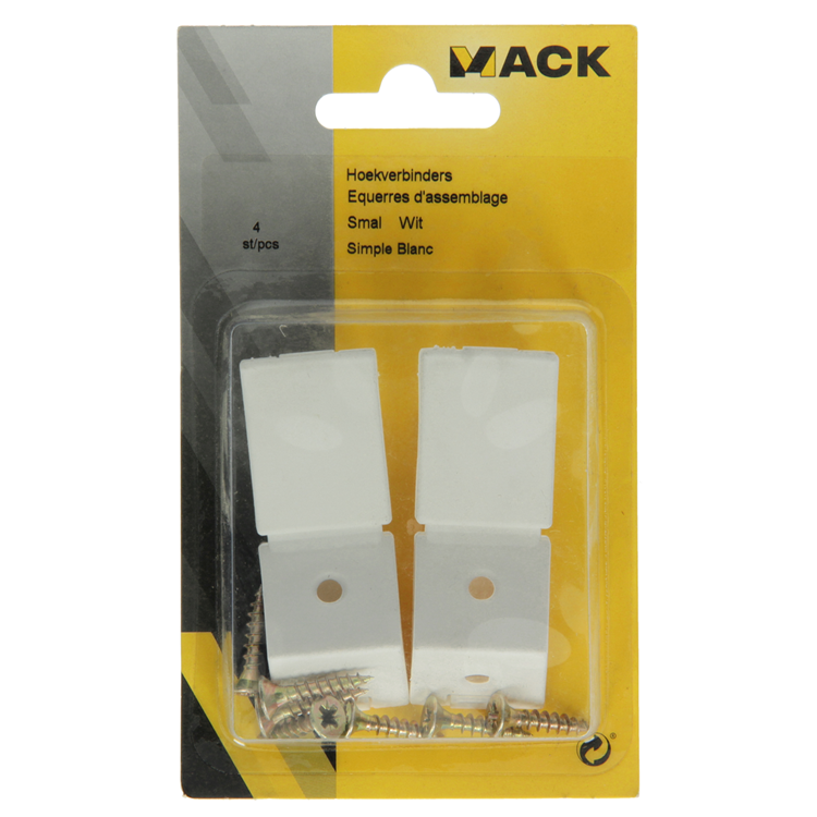 Load image into Gallery viewer, Mack 1013641 - 4 hoekverbinders smal wit | 5 stuks