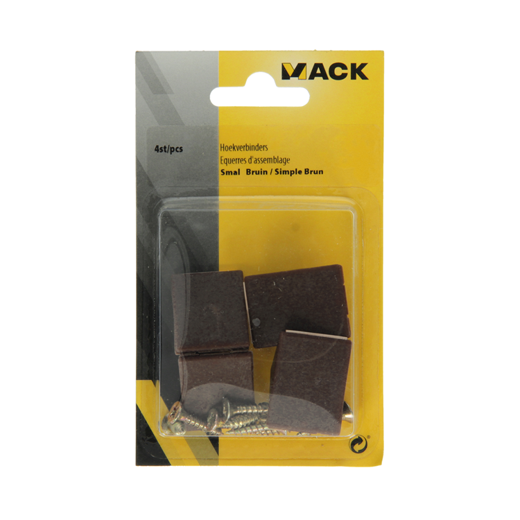 Load image into Gallery viewer, Mack 1013645 - 4 hoekverbinders smal bruin | 5 stuks
