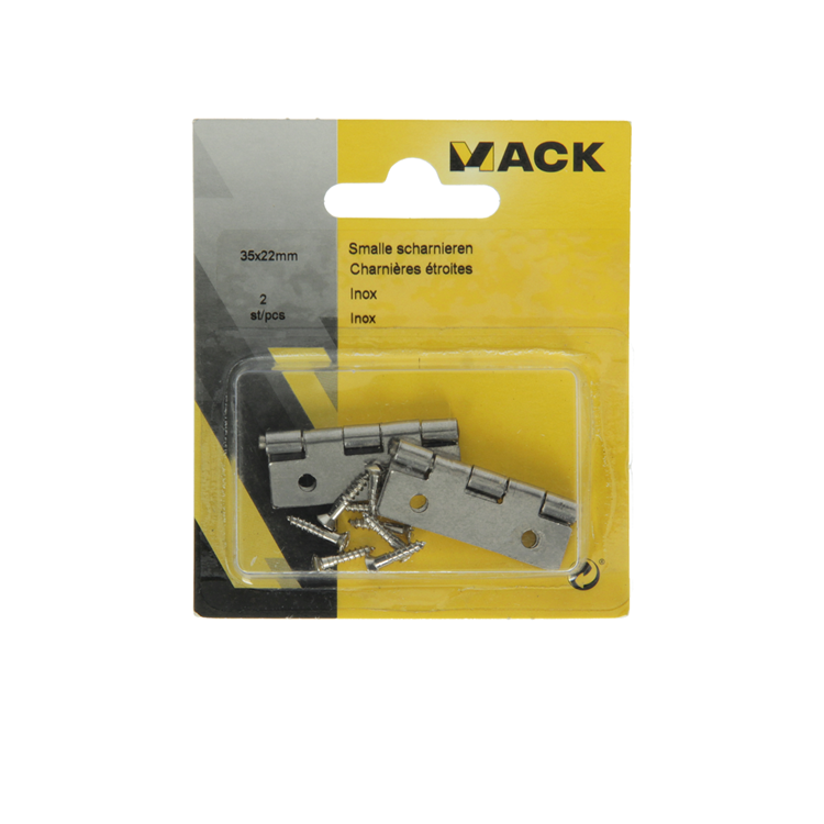 Load image into Gallery viewer, Mack 1013708 - 2 smalle scharnieren inox h 35 x b 22 mm | 5 stuks