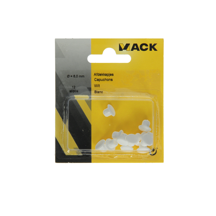 Load image into Gallery viewer, Mack 1014489 - 12 afdekkapjes wit ø 6 mm | 5 stuks