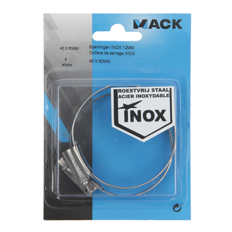 Load image into Gallery viewer, Mack 1011666 - 2 spanringen inox 12mm 40x60mm | 10 stuks