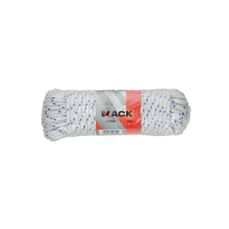 Load image into Gallery viewer, Mack 1014932 - pp gevlochten wit blauw streng5mm 20m | 5 stuks