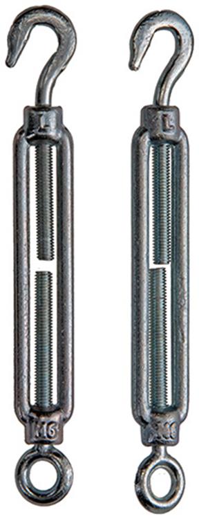 Load image into Gallery viewer, Mack 1008446 - 2 spanners oog + haak m6 x 110mm verzinkt | 10 stuks
