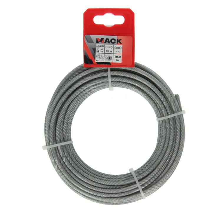 Load image into Gallery viewer, Mack 1015196 - staalkabel pvc mantel 6x7 10m 3-4mm wll 100kg din en12385-4 | 5 stuks