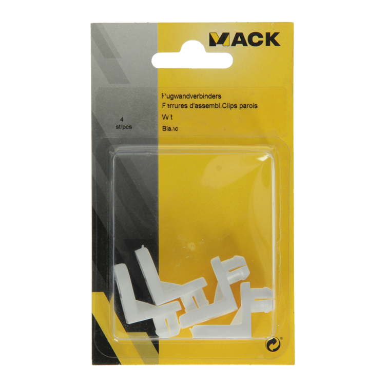 Load image into Gallery viewer, Mack 1013909 - 4 rugwandverbinders wit | 5 stuks