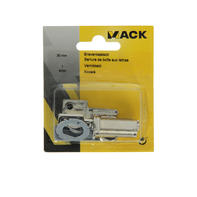 Load image into Gallery viewer, Mack 1014022 - brievenkastslot vernikkeld 30 mm | 5 stuks