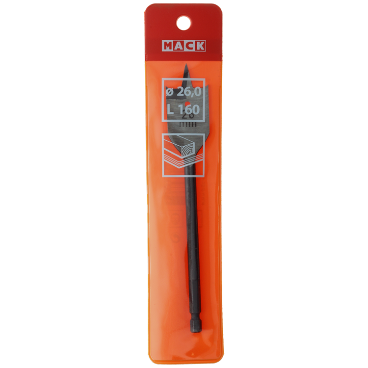Load image into Gallery viewer, Mack 1018254 - platte houtboor din 7487 ø 26,0 x 160 mm | 5 stuks