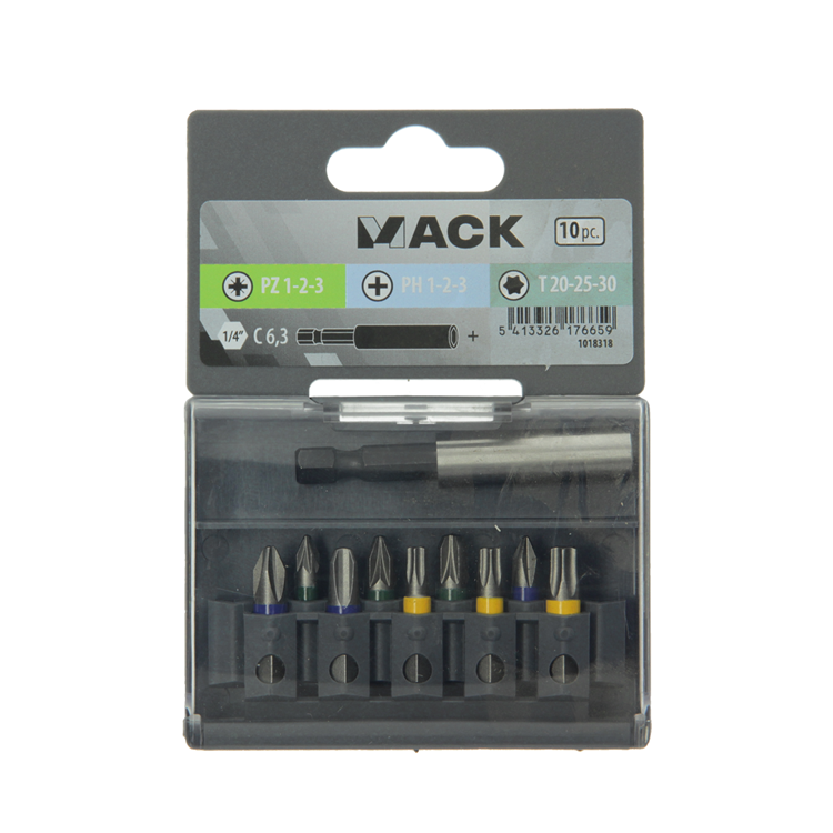 Load image into Gallery viewer, Mack 1018318 - schroefbit set 10 delig | 5 stuks