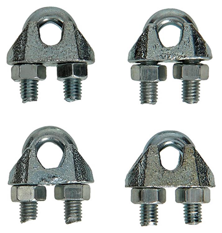 Load image into Gallery viewer, Mack 1008451 - 4 staaldraadklemmen 5mm verzinkt | 10 stuks