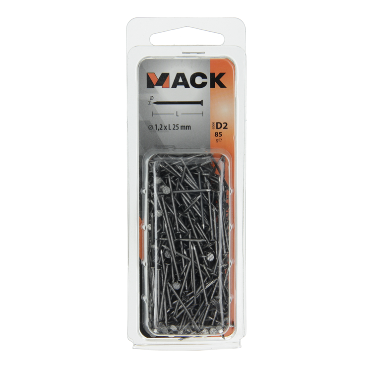 Load image into Gallery viewer, Mack 1017109 - fijne nagel platte kop 85 gr 1,2 x 25 mm | 5 stuks