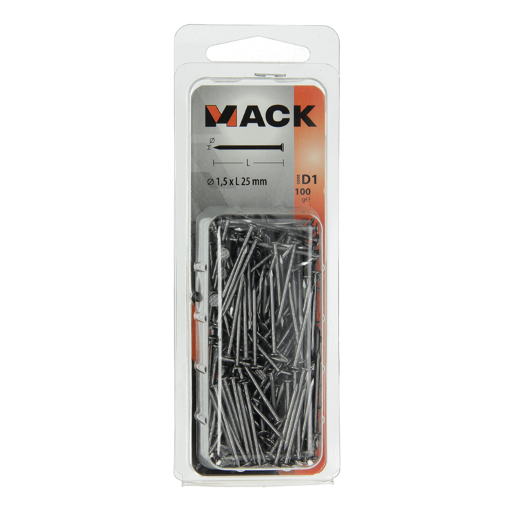 Load image into Gallery viewer, Mack 1017115 - nagel platte kop 100 gr 1,5 x 25 mm | 5 stuks
