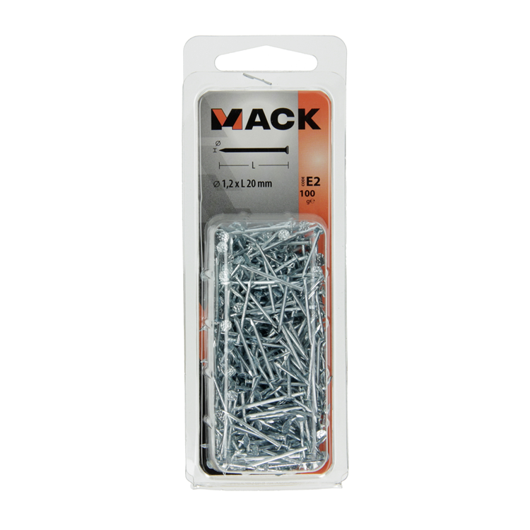 Load image into Gallery viewer, Mack 1017148 - nagel platte kop staal verzinkt 100 gr 1,2 x 20 mm | 5 stuks