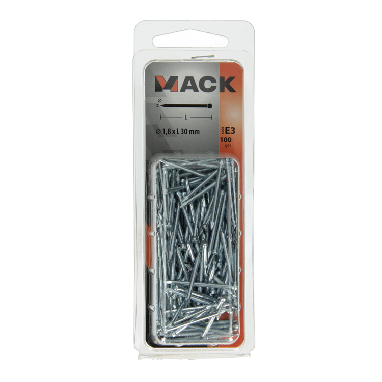 Load image into Gallery viewer, Mack 1017158 - nagel ronde kop staal verzinkt100 gr 1,8 x 30 mm | 5 stuks