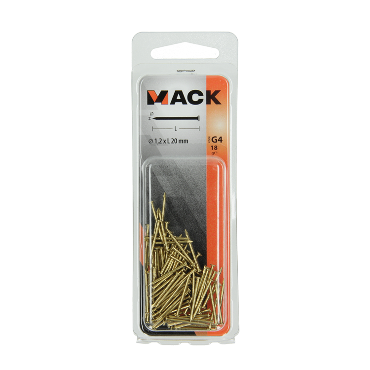 Load image into Gallery viewer, Mack 1017162 - nagel platte kop messing 18 gr1,2 x 20 mm | 10 stuks