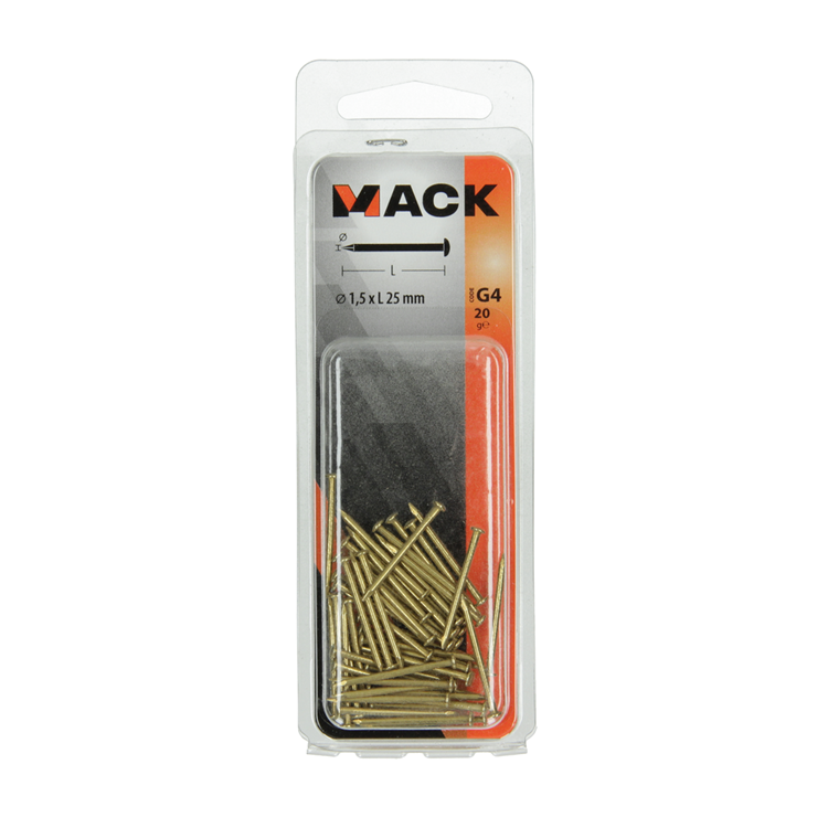 Load image into Gallery viewer, Mack 1017171 - nagel bolle kop messing 20 gr 1,5 x 25 mm | 10 stuks