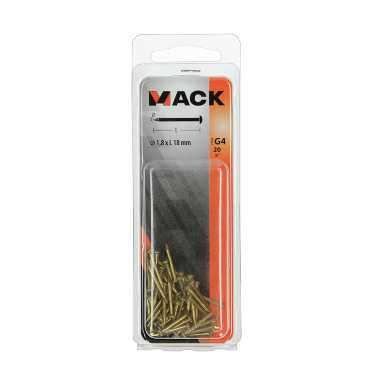 Load image into Gallery viewer, Mack 1017172 - nagel bolle kop messing 20 gr 1,8 x 18 mm | 10 stuks