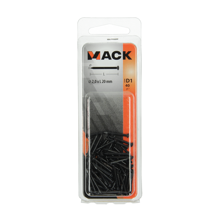Load image into Gallery viewer, Mack 1017178 - staalnagel bvk staal geblauwd 40 gr 2,0 x 20 mm | 10 stuks