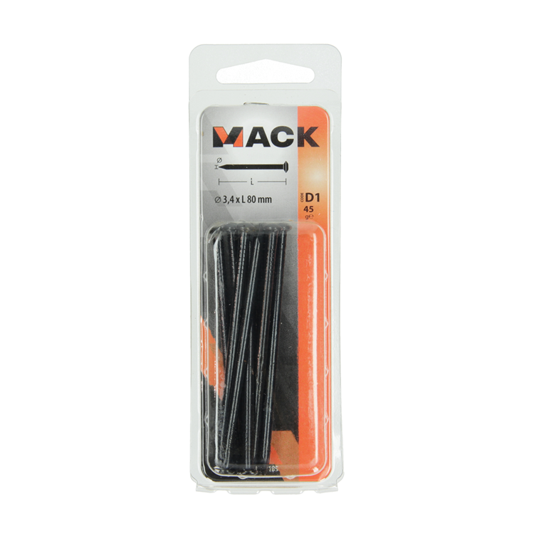 Load image into Gallery viewer, Mack 1017185 - staalnagel bvk staal geblauwd 45 gr 3,4 x 80 mm | 10 stuks