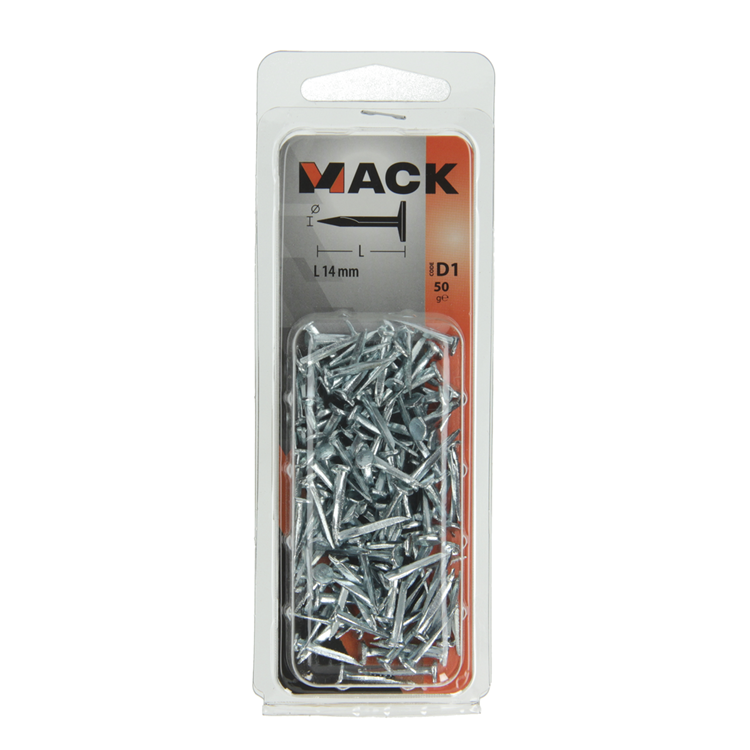 Load image into Gallery viewer, Mack 1017191 - bloknagel staal verzinkt 50 gr14 mm | 10 stuks