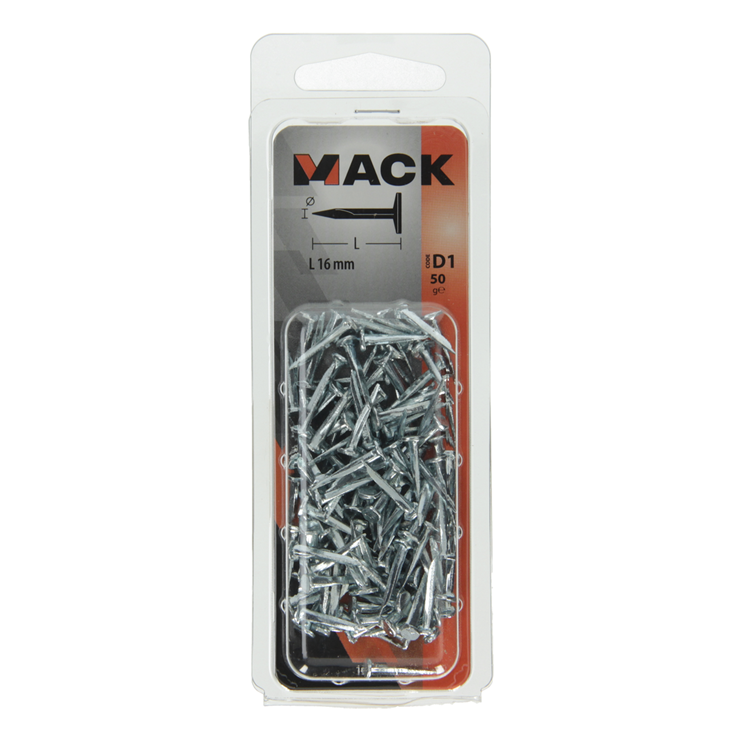 Load image into Gallery viewer, Mack 1017192 - bloknagel staal verzinkt 50 gr16 mm | 10 stuks