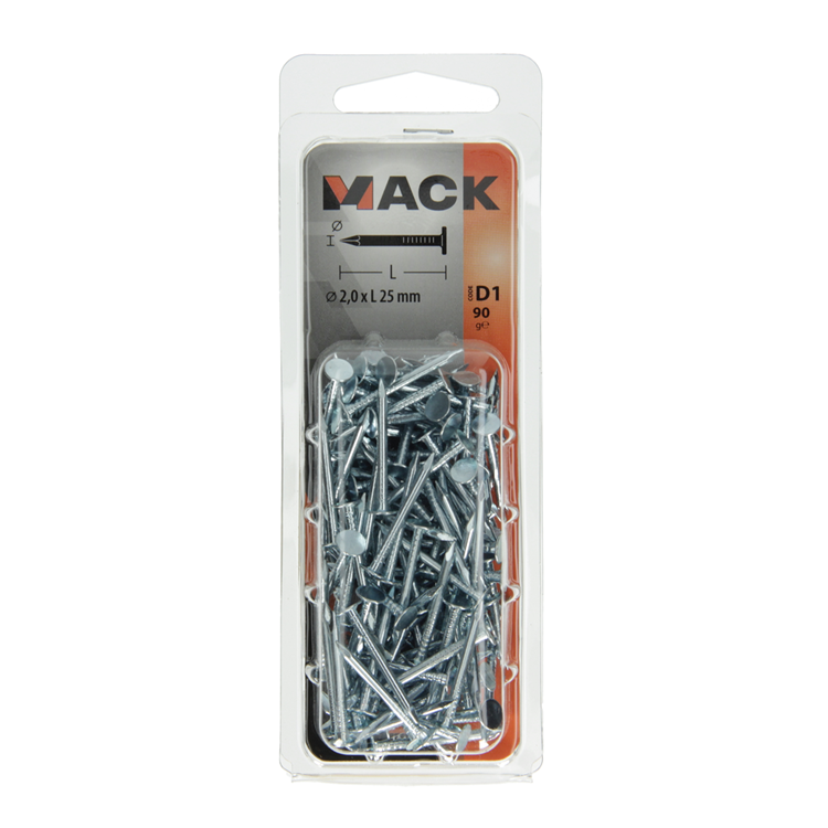 Load image into Gallery viewer, Mack 1017198 - plafondnagel staal verzinkt 90 gr 2,0 x 25 mm | 5 stuks
