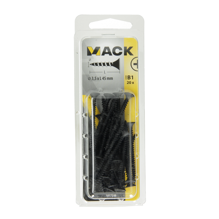 Afbeelding laden in galerijviewer, Mack 1017340 - gipsplaatschroef zwart gefosf. 20 st 3,5 x 45 mm | 5 stuks