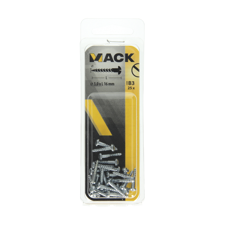 Afbeelding laden in galerijviewer, Mack 1017368 - houtschroef bolkop staal verzinkt 25 st 3,0 x 16 mm | 10 stuks