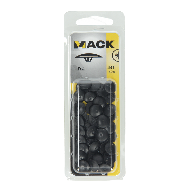 Afbeelding laden in galerijviewer, Mack 1017397 - afdekkapje vr pz schr.kunst. zwart 40 st pz 2 | 10 stuks