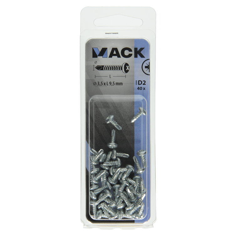 Load image into Gallery viewer, Mack 1017467 - zelfborende schroef cyl. kop verz. 40st 3,5 x 9,5 mm | 10 stuks