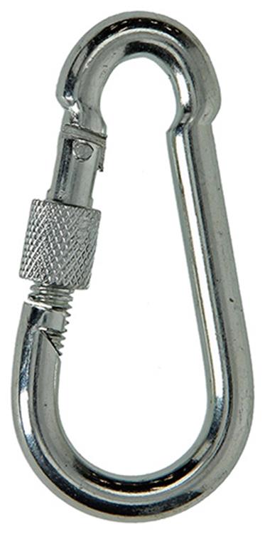 Load image into Gallery viewer, Mack 1008460 - 1 karabijnhaak + borgsl.8 x 80mm verzinkt | 10 stuks