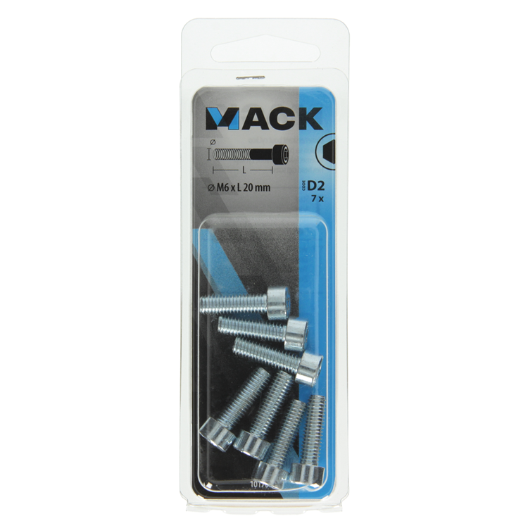 Load image into Gallery viewer, Mack 1017649 - binnenzeskant bout cyl.kop verz. 7 st m6 x 20 mm | 10 stuks