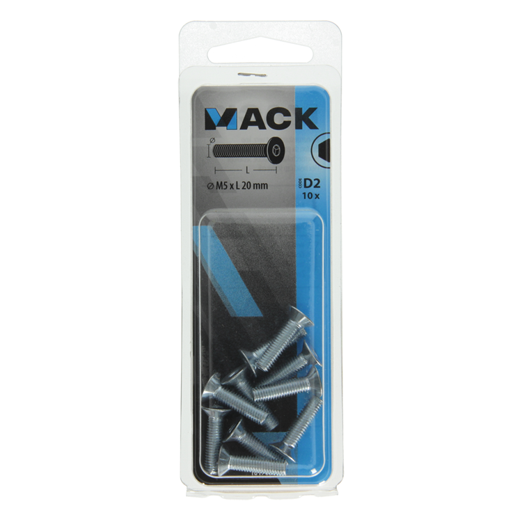 Load image into Gallery viewer, Mack 1017657 - binnenzeskant bout verz. kop verz. 10st m5x20 | 10 stuks