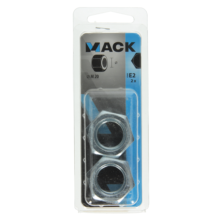 Load image into Gallery viewer, Mack 1017683 - zeskant moer staal verzinkt 2 st m 20 | 5 stuks