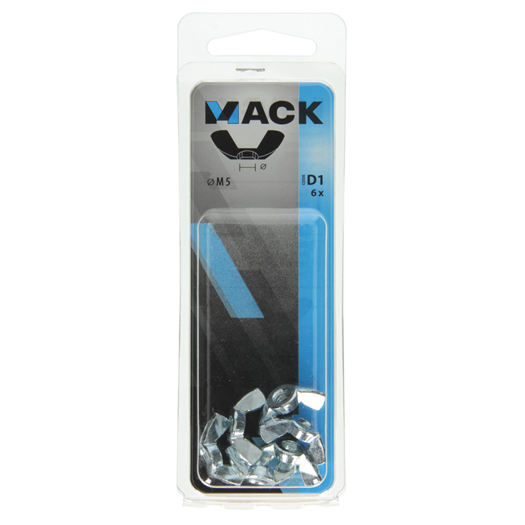 Load image into Gallery viewer, Mack 1017697 - vleugelmoer staal verzinkt 6 st m5 | 10 stuks