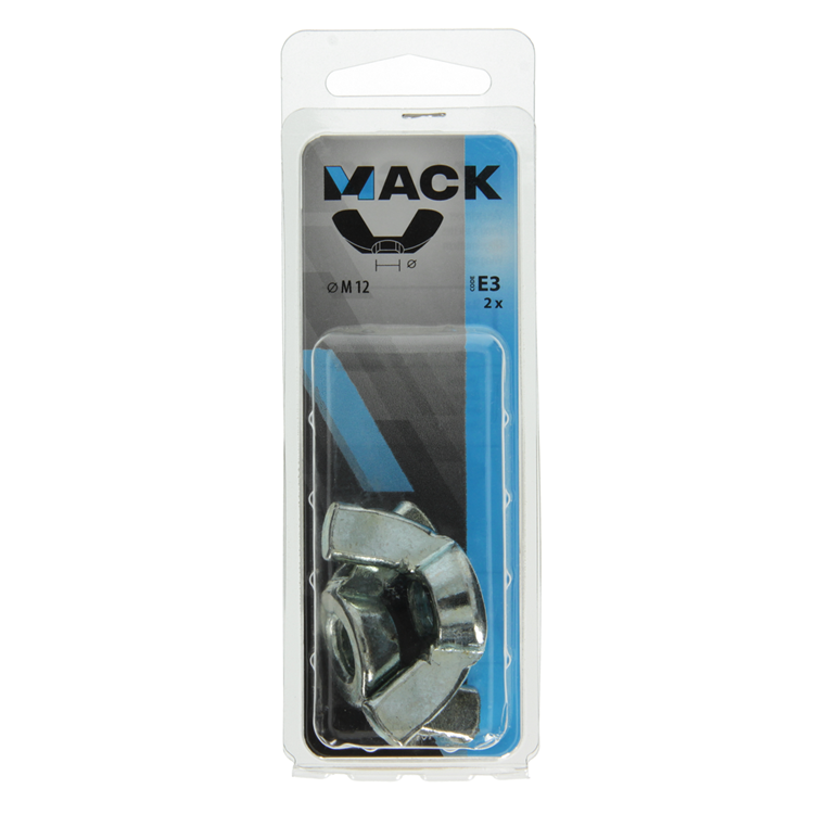 Load image into Gallery viewer, Mack 1017701 - vleugelmoer staal verzinkt 2 st m12 | 5 stuks