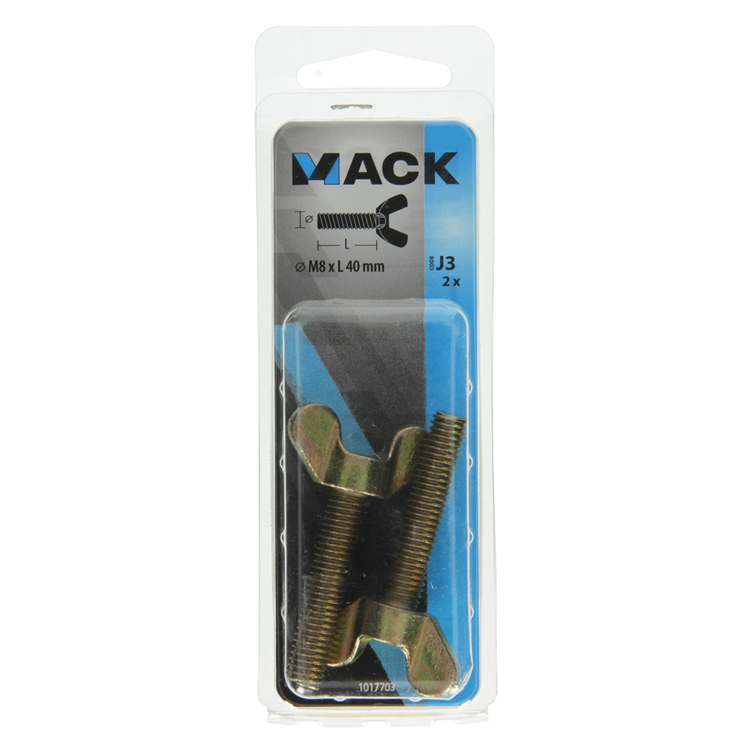 Load image into Gallery viewer, Mack 1017703 - vleugelschroef geelverzinkt 2 st m8 x 40 mm | 10 stuks