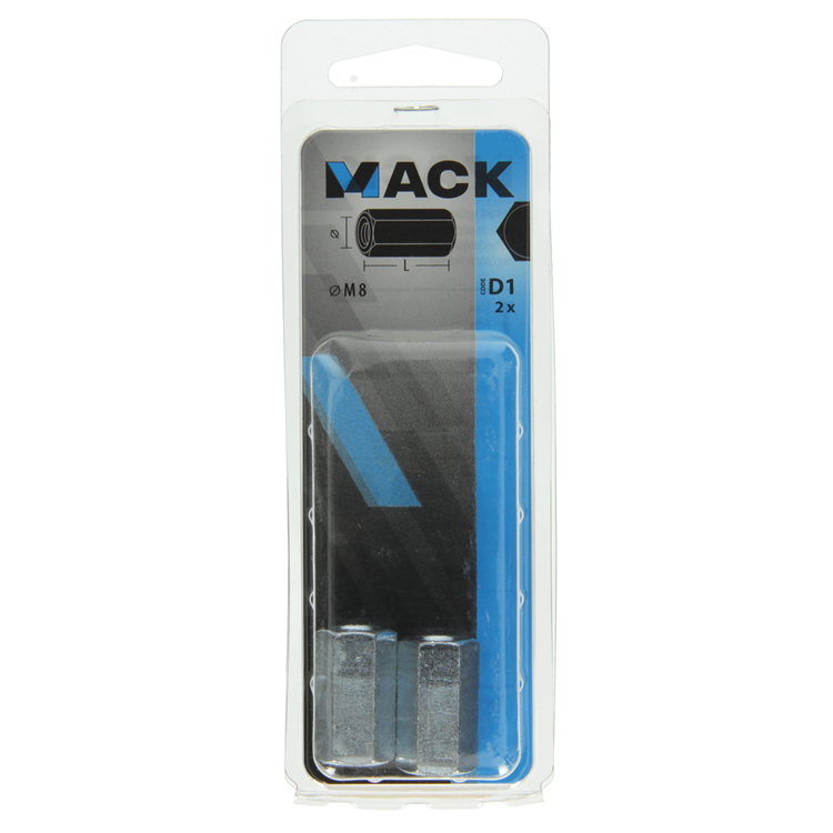 Load image into Gallery viewer, Mack 1017705 - zeskant verbindingsmoer verzinkt 2 st m8 | 10 stuks