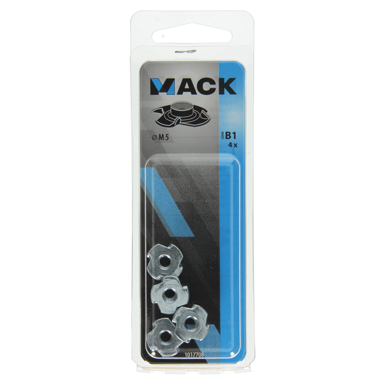 Load image into Gallery viewer, Mack 1017708 - inslagmoer staal verzinkt 4 st m5 | 10 stuks