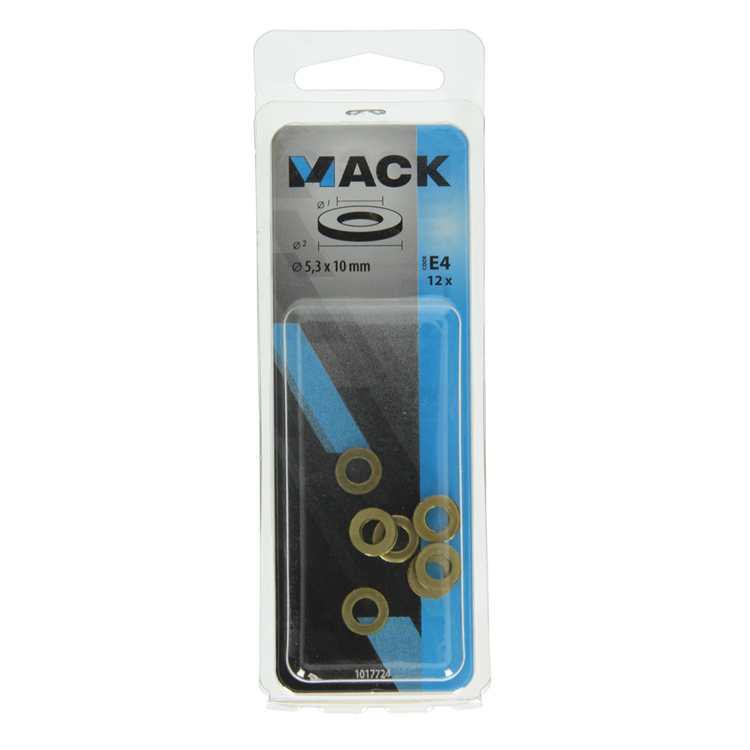 Load image into Gallery viewer, Mack 1017724 - sluitring messing 12 st 5,3 x 10 mm | 10 stuks