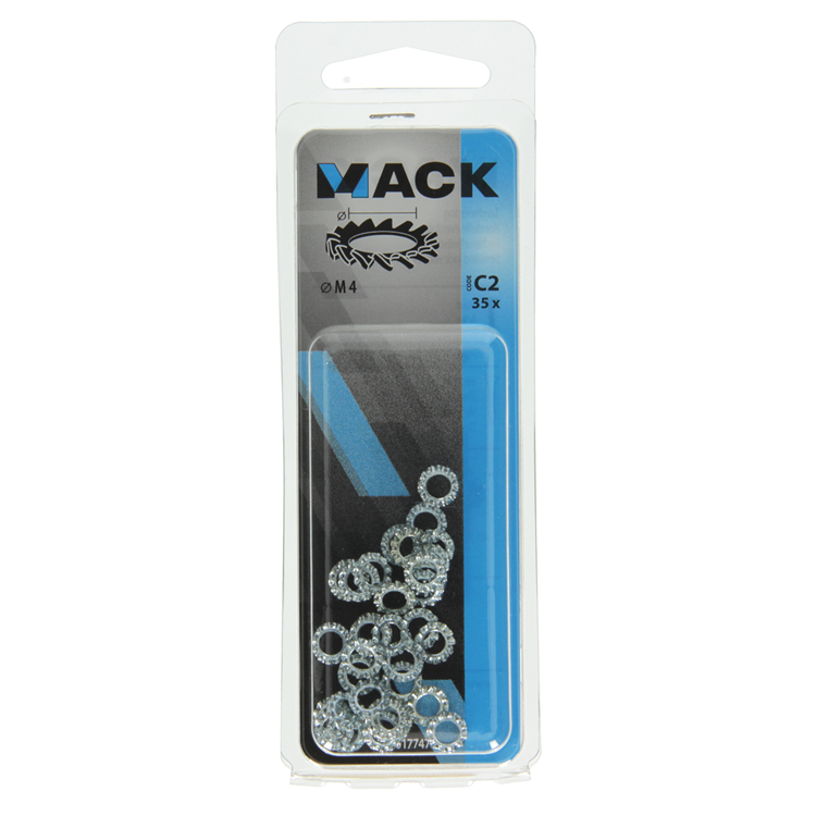 Load image into Gallery viewer, Mack 1017747 - tandveerring staal verzinkt 35 st m4 | 10 stuks