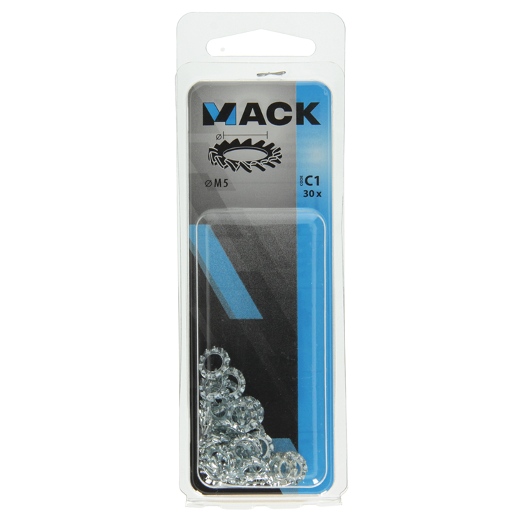 Load image into Gallery viewer, Mack 1017748 - tandveerring staal verzinkt 30 st m5 | 10 stuks