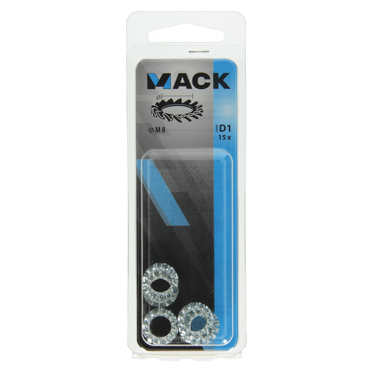 Load image into Gallery viewer, Mack 1017750 - tandveerring staal verzinkt 15 st m8 | 10 stuks