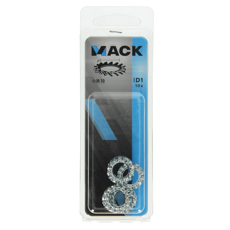 Load image into Gallery viewer, Mack 1017751 - tandveerring staal verzinkt 10 st m10 | 10 stuks