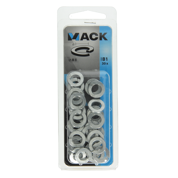 Load image into Gallery viewer, Mack 1017756 - veerring staal verzinkt 30 st m 8 | 10 stuks