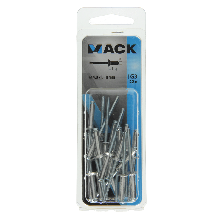 Load image into Gallery viewer, Mack 1020301 - 22 blindnieten alu 4,0x18mm | 5 stuks